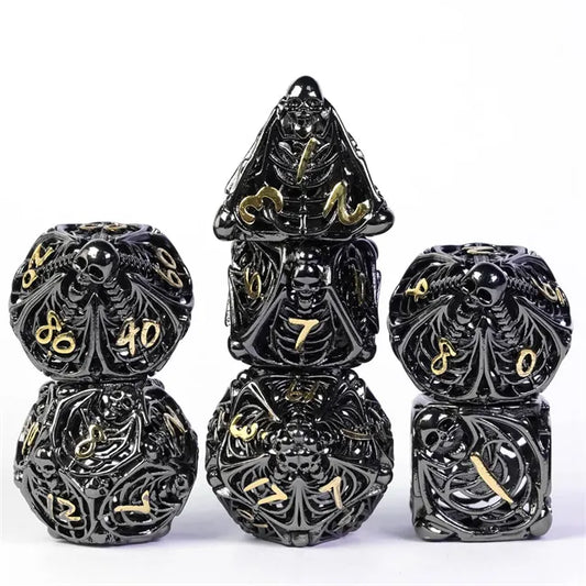 Skeleton Hollow Metal Dice