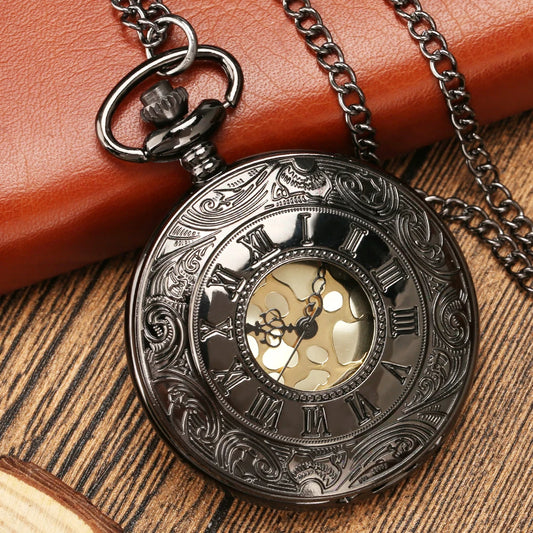 Roman Numeral Windowed Pocketwatch