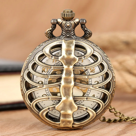 Hollow Ribcage Skeleton Pocketwatch